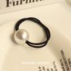 Pearl Headband Meninas Headwear Cabelo Corda Baixo Pony Tail Hair Ring 2023 Novo Estilo Banda de Couro Feminino Tie Head Coreano High-end Sense