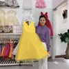 High-end Vestido Infantil Princesa Vestido Flor Menina Vestido de Noiva Fofo Estilo Ocidental Vestido Palco Performance Dress