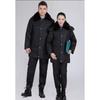 Ropa de seguridad acolchada de algodón ropa de invierno acolchada de algodón ropa de entrenamiento negra abrigo uniforme grueso a prueba de frío overol multifuncional ropa de seguridad