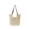 Bolso Tejido de Paja para Mujer 2025 Nuevo de Moda Gran Capacidad Bolso de Playa para Vacaciones Bolso de Hombro