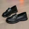 Zapatos Bean Bean Zapatos de Mujer 2026 Otoño Nuevos Mocasines Suela Suave Fondo Plano Zapatos de Mamá Modernos Británicos Casual Zapatos de Vestir Mujer