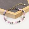 Pulseira Redonda de Contas Simples e Doce Estilo Japonês e Coreano para Mulheres Pulseira de Pérolas de Água Doce Nicho Ins Joia de Mão com Pérolas Coloridas