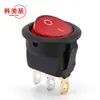 Interruptor de Barco Kcd1-105 Interruptor Basculante Redondo Rojo/Negro/Con Luz 10A/125V 6A/250V
