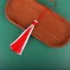 Pingente de Leque com Borla Curta Acessório de Decoração para Roupa