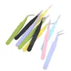 1 Pinça Cor de Ferro com Pontas Retas e Curvas para Materiais de Joalheria DIY, Aplicação de Strass, Acessórios de Cabelo e Ferramentas para Miçangas