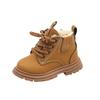 2025 Inverno Novo Botas Clássicas Quentes para Menino Botas de Couro Espessas para Menina Botas de Algodão Infantil Forradas com Lã Antiderrapante
