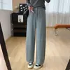 Corpo em formato de pera, caimento perfeito! Calças casuais femininas afuniladas com perna curva, calças largas, retas e de perna larga para o outono, H091102