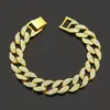 Pulsera de diamantes para hombre de hip hop europeo y americano hiphop moda hipster hip hop accesorios personalizados joyería