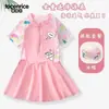 Novo Modelo 2025 Maiô Infantil para Meninas, Peça Única de Verão Fashionável Bebê Profissional Super Fada Maiô para Meninas