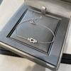 Versión alta collar hebilla de herradura Feijia tamaño pequeño para mujer full diamond en forma de U cadena de clavícula de oro rosa de 18k venta al por mayor de fábrica