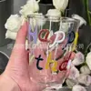 Taza de Vidrio de Borosilicato de Alta Calidad Hecha a Mano Creativa Miss Graffiti de Colores del Fabricante Taza de Agua Taza de Pareja Taza de Jugo Taza de Leche