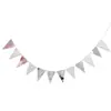 Ins Nordic Triángulo Bronceado Suministros para Vestir Fiesta Festival Bandera de Cumpleaños Banderín Triángulo Decorativo Bandera Colorida