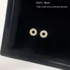 Aretes Redondos Micro-Pavé con Zirconia Cortada, Pasadores de Plata, Aretes Sencillos, Compactos y Versátiles, Aretes de Moda Coreana, Gama Alta