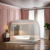 Mosquitero Yurta sin Instalación Cama de 1.5m Cama de 1.8m Plegable Removible y Lavable Parte Superior de Malla a Prueba de Polvo Parte Superior de Malla Sin Repelente de Mosquitos
