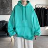 Sudadera de Color Sólido para Hombre Otoño Estilo Coreano Estudiante Combinable con Todo con Capucha Chaqueta de Clase Estilo Hong Kong Suelta Jersey de Manga Larga para Hombre