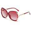 Suministro directo de fábrica gafas de sol polarizadas de moda para mujer, montura grande, color degradado, color claro, gafas para conducir, gafas de sol para viajar y selfies