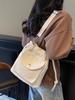 Bolsa de Lona para Mulheres 2026 Novo Estilo Coreano Moda Bolsa Saco de Cordão Casual Versátil Bolsa de Ombro Transversal Tendência
