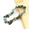 Cristal Natural Grava Colorida Irregular DIY Hecho a Mano Elástico Pulsera de Cuentas Cadena Simple para Mujer