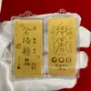 Pegatinas Doradas para Teléfono, Oro Puro 999, Bendición del Funcionario Celestial, Pegatinas de Tesorería, Pegatinas Doradas para Teléfono, Colgantes para Camión, Pegatinas para Refrigerador al por Mayor