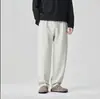 Pantalones Casuales de Alta Calidad Tallas Grandes Otoño Nuevos de Pierna Recta Largos Versátiles Caídos para Hombre Pantalones de Chándal de Capa de Aire