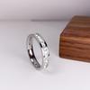 Anillo de acero de titanio con circonita incrustada de círculo completo coreano para mujer, moda simple, anillo de temperamento, oro, oro rosa, plata, anillo para índice