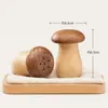 Portapalillos creativo de hongo transfronterizo, decoración de mesa de cocina para el hogar de madera, bonita caja de almacenamiento de palillos, estilo antiguo chino