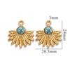 Bohemian Sunflower Natural Stone Brincos Colar Titanium Steel Pingente Acessórios DIY Jóias Fazendo Suprimentos
