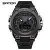 Sanda Nuevo Reloj Araña Luminoso Impermeable Electrónico Moda Personalidad Adolescente Despertador Reloj de Hombre 3159