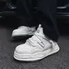Sapatos Invisíveis que Aumentam a Altura em 7cm, Estilo de Nicho para Homens e Mulheres, Tênis Casuais Vintage de Sarja Branca para Casais