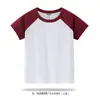 Camiseta de manga corta estilo americano Yupai personalizada, diseño impreso, para padres e hijos, estudiantes, corte holgado, moderna, raglán, personalización