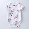 Nuevo Mono Tipo a de Bebé Ins Verano Lindo Algodón Puro 0-2 Años Manga Corta Traje para Gatear Marca Ropa Infantil