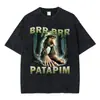 [Transfronterizo 230g] Camiseta Divertida Cerebro Podrido Italiano Tralalero Tralala Tung Tu
