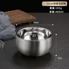 Estilo Coreano Acero Inoxidable 304 Tazón Doble Capa Tazón para Arroz Aislado Térmicamente Plato de Restaurante Tazón para Kimchi Anti-quemaduras Tazón para Niños Tazón para Sopa
