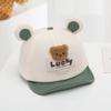 Sombrero de bebé oso de la suerte primavera y otoño gorra con visera para bebé lindo delgado infantil a prueba de sol 1-3 años gorra con visera