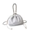 Bolsa pequena popular para mulheres 2023 Verão nova moda bolsa mensageiro versátil bolsa de corrente com diamantes brilhantes bolsa balde portátil