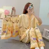Kimono Nuevo Estilo al por Mayor Labubu Conjunto de Tres Piezas Pijamas Populares para Mujer Verano Comercio Exterior Transfronterizo Sudeste Asiático Ropa de Casa