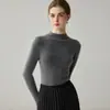Llegada Nueva 2026 Suéter Base de Cachemir 100% para Mujer, Cuello Semi Alto, Corte Ajustado, Capa Base de Cachemir Puro, Otoño Invierno