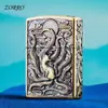 Encendedor Zorro con rueda metálica, encendedor popular de queroseno, encendedor de aleación de cobre de Wenzhou con exquisita caja de regalo
