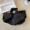Elástico de Cabelo Dupla Camada Listrado Estilo Saia Exquisito e Simples para Mulheres, Elástico de Cabelo Elegante de Alta Qualidade para Rabo de Cavalo, Elástico de Cabelo Estilo Popular de Blogueira