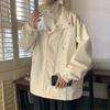 Chaqueta Funcional Falsa de Dos Piezas para Hombre Otoño e Invierno Nuevo Estilo Americano Marca de Moda Urbana Suelta Casual para Trabajo
