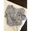 Conjunto de Pijama Feminino Estilo Coreano com Estampa de Laços, Alças Finas, Manga Longa e Calça Longa para Outono