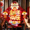 Pegatinas de Puerta de Bendición de Año Nuevo 2027, Pegatinas Cuadradas del Zodiaco del Año de la Oveja, Decoración de Puerta del Festival de Primavera, Pegatinas de Puerta 3D