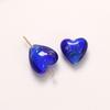 Pendientes de cristal con forma de corazón de melocotón, perforaciones tridimensionales, hojas de flores quemadas, accesorios de bricolaje, horquillas, material de carcasa de teléfono móvil, venta al por mayor