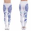 Pantalones de tobillo con estampado de rayas y diseño de mandala Cintura alta Deportivos Yoga Talla grande leggings Leggings para mujer Comercio exterior