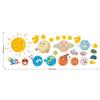 Pegatinas de Pared de Nueve Planetas Transfronterizas Pegatinas de Planetas Autoadhesivas Aula Guardería Fondo Espacial Pegatinas de Pared PVC Autoadhesivo