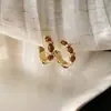 Pendientes Colgantes Populares de Piedra Ojo de Tigre Aguja de Plata Maillard Retro Elegantes Versátiles Pendientes de Lujo Accesible Pendientes de Gama Alta para Mujeres