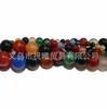 Venta al por mayor de cuentas sueltas de ágata natural de colores, cuentas redondas de ágata de colores, joyería artesanal, productos semiacabados con cuentas.