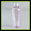 Tampa de alumínio rosa garrafa plástica 100ml garrafa de isca Garrafa de tônico garrafa de líquido hidratante garrafa de água pura Garrafa de loção