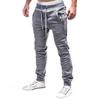 Pantalones deportivos de moda para hombre con cremallera y cordón ajustable, con cuello de pie pequeño.