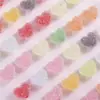 Ins elegante caramelo azúcar corazón de melocotón amor con cuentas diy aretes hechos a mano joyería pulsera collar accesorios material